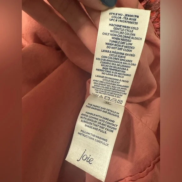 Joie Bondi Tiered Sleeveless Maxi Dress in a tea rose red print.  Size Small. - Picture 12 of 13